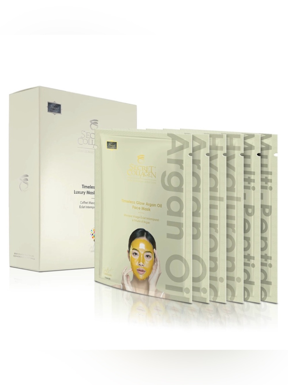 Secret Collagen Timeless Glow 6 Piece Face Mask Set ~ Retail $810